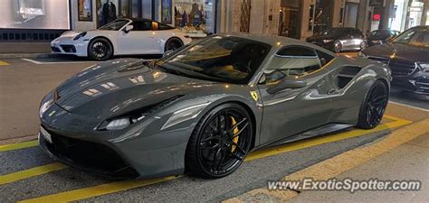 Ferrari 488 GTB spotted in Zurich, Switzerland on 09/14/2023