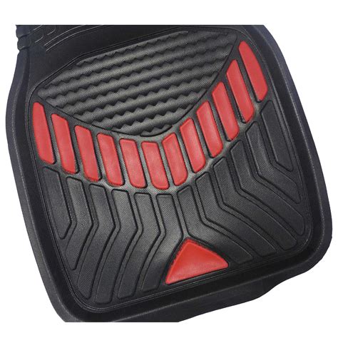 Universal Size Rubber Car Mats (Red Pattern) - Haiheng Rubber