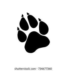 Paw Prints Logo Vector Illustration Isolated Stock Vector (Royalty Free) 734677360 | Shutterstock