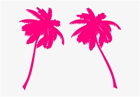 Palm Clip Art At Clker Com Vector - Pink Palm Trees Png - Free ...