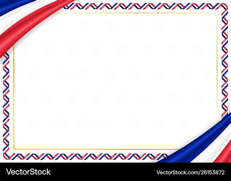 Border made with france national colors Royalty Free Vector