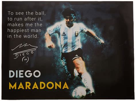 777 Tri-Seven Entertainment Diego Maradona Poster Football Soccer Quote Art Print, 24 X 18 ...