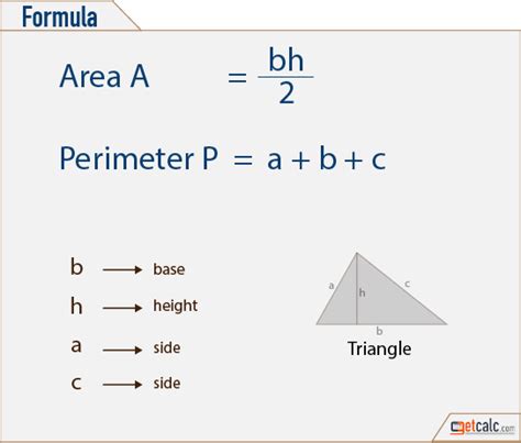 Triangle Formulas - Area & Perimeter | Studying math, Math words, Math methods