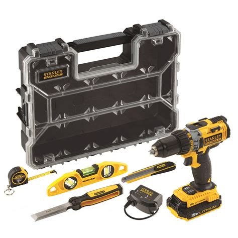 STANLEY | POWER TOOLS | Cordless Drilling | 18V Drill Driver Kit with ...