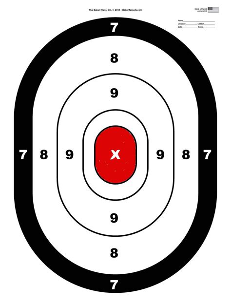 Free Printable 10 Meter Airgun Targets