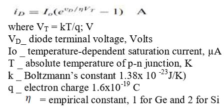 Diode current equation and terminal characteristics