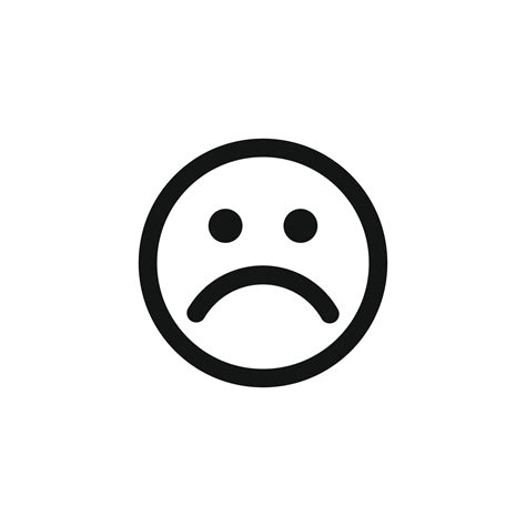 Sad face emoticon icon vector 13354384 Vector Art at Vecteezy