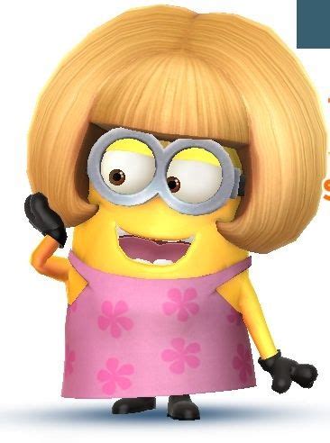 Mom Minion - adorable minion cartoon character with glasses holding phone