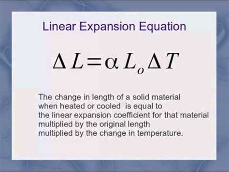 Thermal Expansion Equations - YouTube