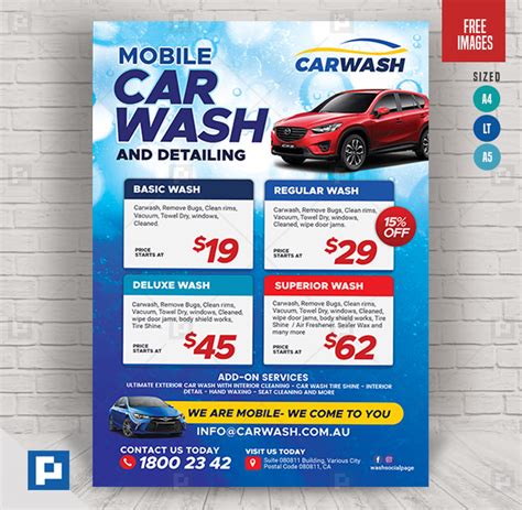 Mobile Car Wash Flyer - PSDPixel