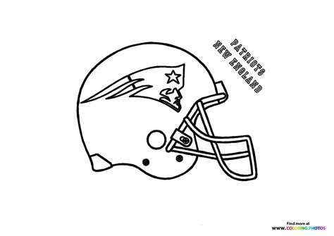 New England Patriots NFL helmet - Coloring Pages for kids