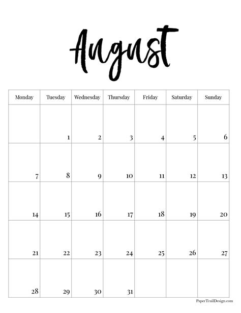 2023 Printable Vertical Calendar - Templates Printable Free