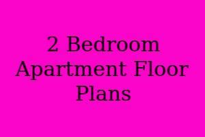2 Bedroom Apartment Floor Plans