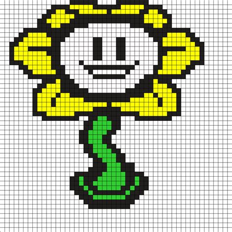 Flowey by CoffeeManiac15 on Kandi Patterns | Undertale pixel art, Pixel ...