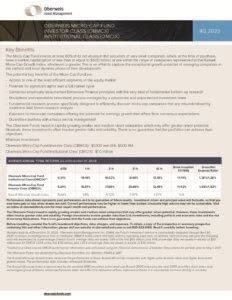 Q423_Micro Cap Fund Fact Sheet - Oberweis Asset Management