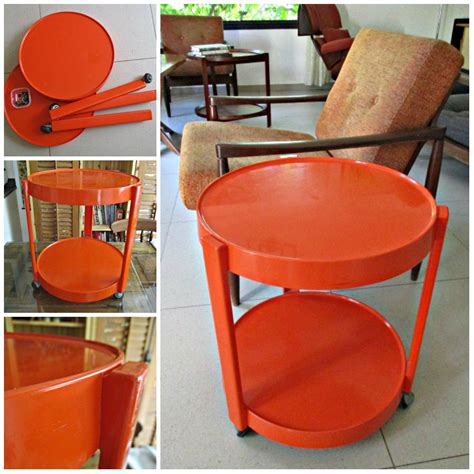 Orange Plastic Trolley TableItalian MCM Kartell Panton | Etsy | Plastic furniture, Kartell ...
