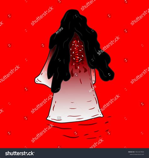 Sundel Bolong Vector Indonesian Traditional Ghost Stock Vector (Royalty Free) 1961657803 ...