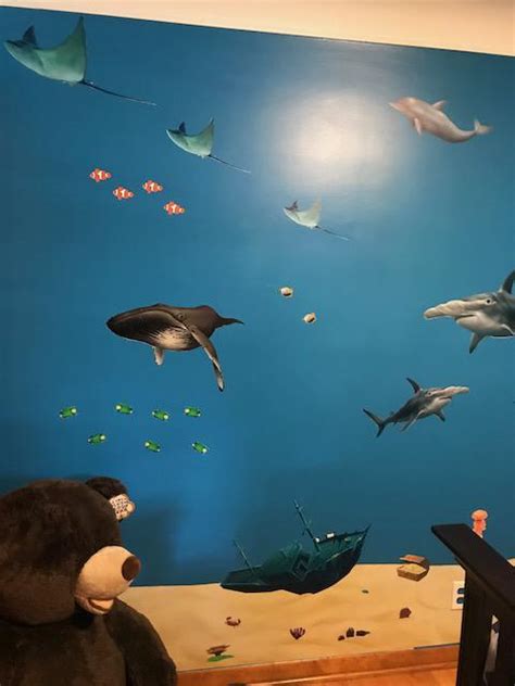 Ocean Mural -Kids Peel and Stick Undersea Wall Mural - Create-A-Mural