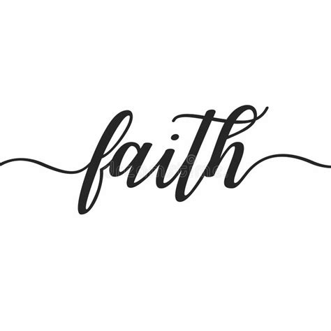 Faith Calligraphy. Hand Written Vector Lettering. Christian Quote for ...