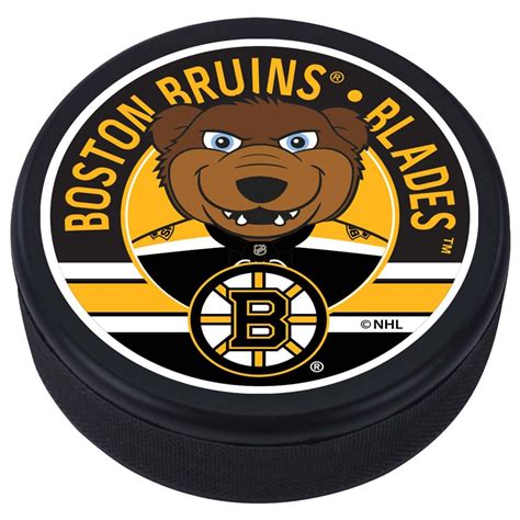 Boston Bruins - Mascot Design Hockey Puck