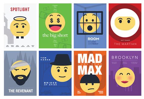 Oscars Funny and Creative Emojis Posters 1 – Fubiz Media