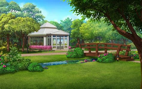 Florest and Garden, Background, Anime Background, Anime Scenery in ...