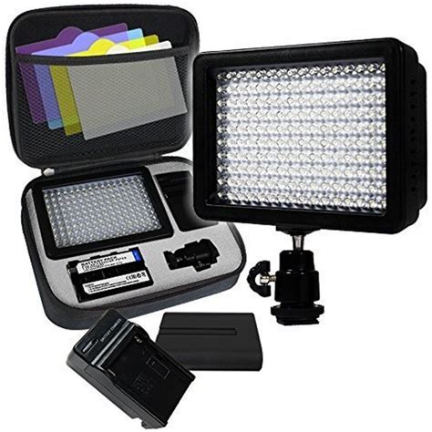 iShot Pro 160 LED Video Photo Light High Brightness Lumen Value, Dimmable Switch with Color ...