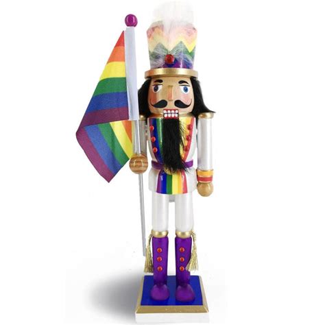 Pride Gift Nutcracker Soldier in Rainbow Colors — Nutcracker Ballet Gifts