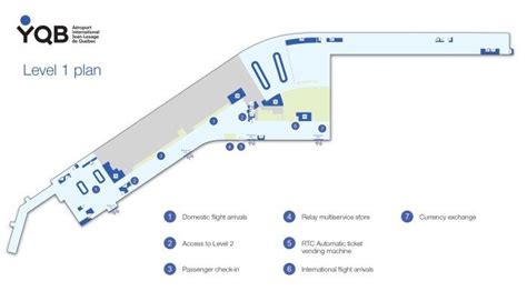 Québec City Jean Lesage International Airport Map - guidemapsonline in 2023 | Quebec city ...