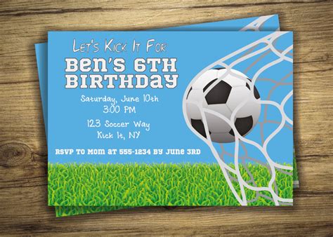 Soccer Birthday Party Invitation Futbol Football Sports | Etsy