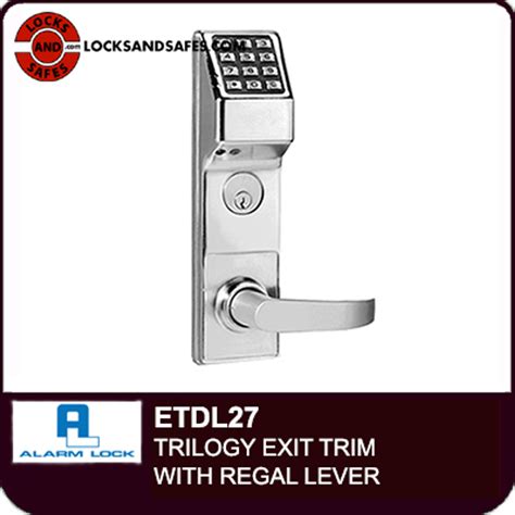 Alarm Lock ETDL27 Trilogy Exit Trim with Regal Curved Lever