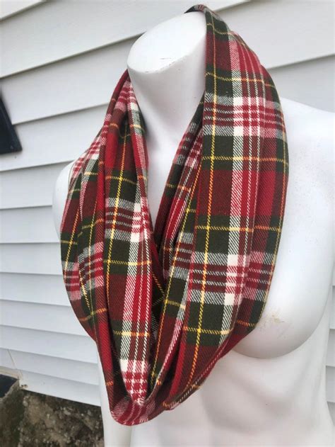 Red and Green Plaid Christmas Scarf | Etsy