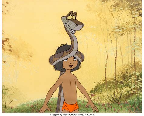 The Jungle Book Mowgli and Kaa Production Cel Setup (Walt Disney, | Lot #97130 | Heritage Auctions