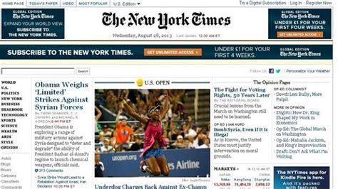 New York Times website crash, believed to be hacked