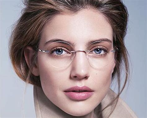 FONEX Titanium Alloy Rimless Glasses Frame Women Ultralight Eyeglasses Prescription Frameless ...