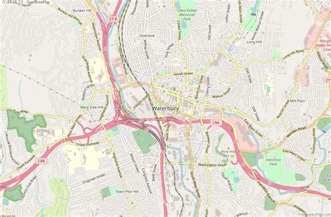 Waterbury Map United States Latitude & Longitude: Free Maps