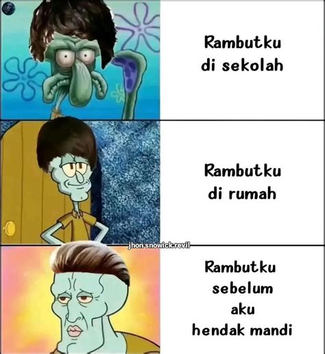 7 Meme Squidward Ganteng, Operasi Plastik atau Perawatan?