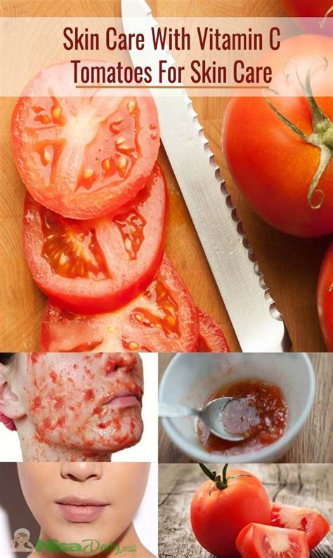 Skin Care With Vitamin C - Tomatoes For Skin Care. #tomatoes #tomatorecipes #facemask # ...