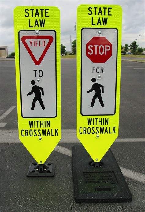 Traffic Safety Blog: The Purpose of the In-Street Pedestrian Crosswalk Sign