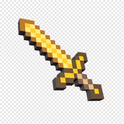 Papercraft Minecraft Gold Sword