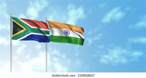 South Africa Flag India Flag 3d Stock Illustration 2190028657 ...