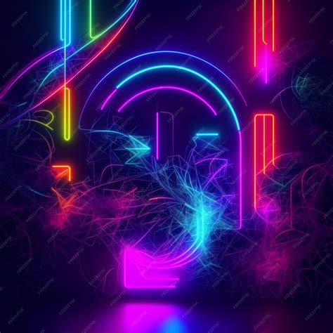 Premium AI Image | Neon wallpaper generated by ai