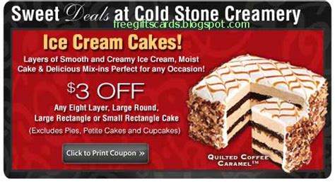 Discount Coupons and Promo Codes 2020: Cold Stone Creamery Coupons