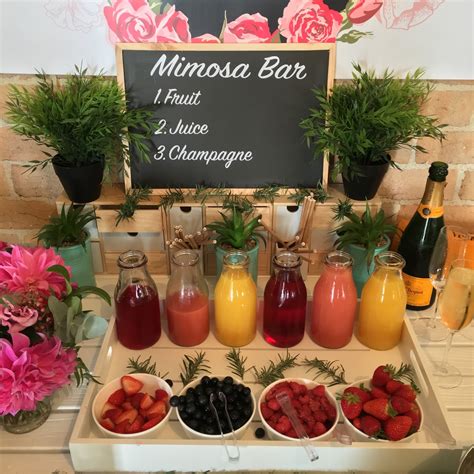 mimosa bar drink station juice champagne cocktail drink beverge station mason jar drinks veuve ...