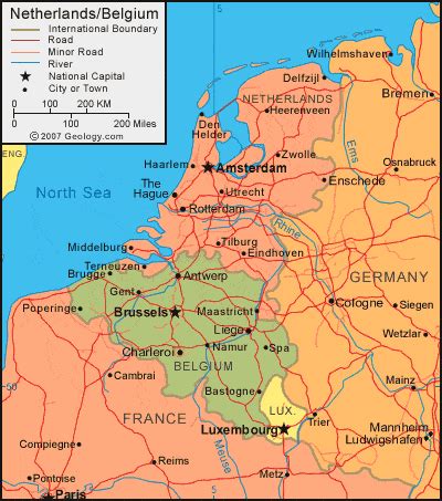 Belgium Map and Satellite Image