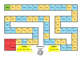 Prefix & Suffix Game | Teaching Resources