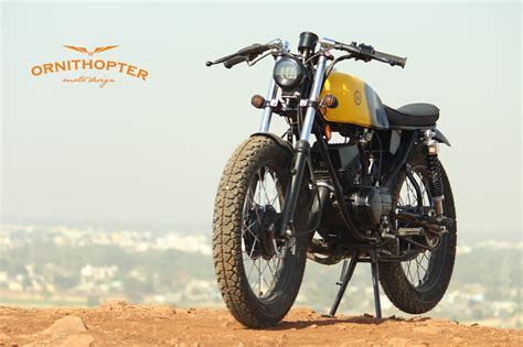 Modified Yamaha RX100 by Ornithopter is a Scrambler-Cafe Racer