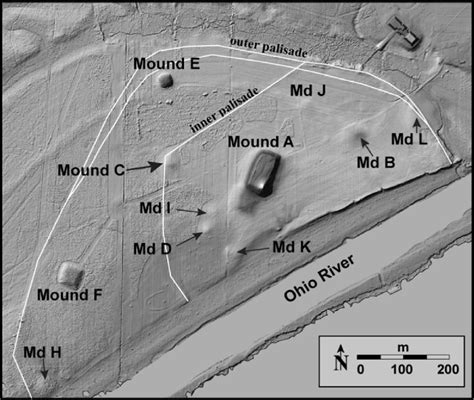 Map of Angel Mounds (12VG1). | Download Scientific Diagram