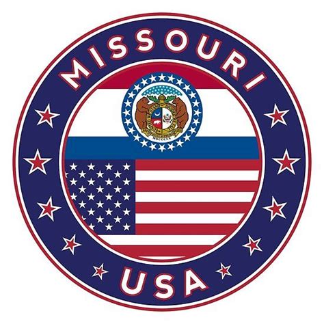 Missouri, Missouri t-shirt, Missouri sticker, circle, Missouri flag ...