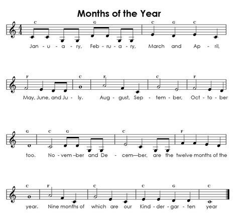 fotog: months of the year song